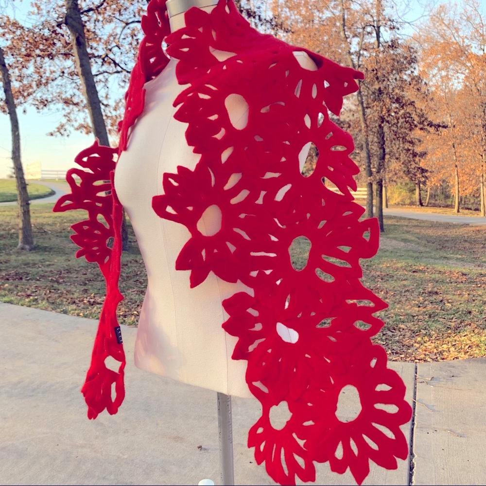 Rare artist made holiday scarf.